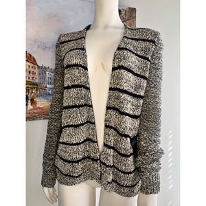 Stripped Knitted Cardigan
